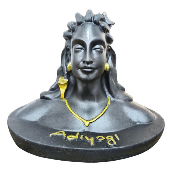 Adiyogi Shiva Statue (Large) – Divine Black Idol for Car, Home, Office & Meditation Spaces