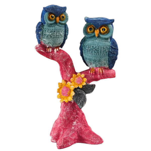Owl Couple on Tree Decorative Showpiece – For Home & Office