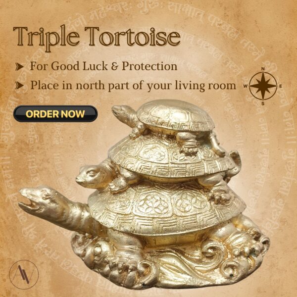 Triple Tortoise – For Good Luck & Protection